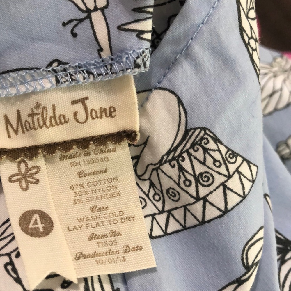 Blue circus Judy and Ethel top